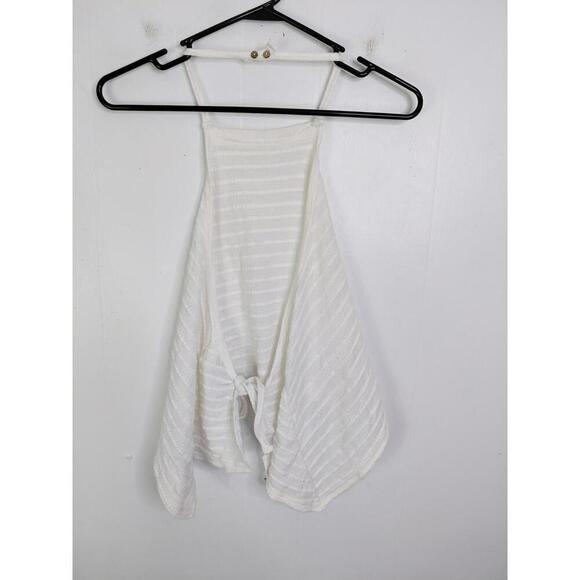 Free People Top Womens XS Beach Tie Back High Neck Halter Boho Hippie Cotton - Picture 2 of 9